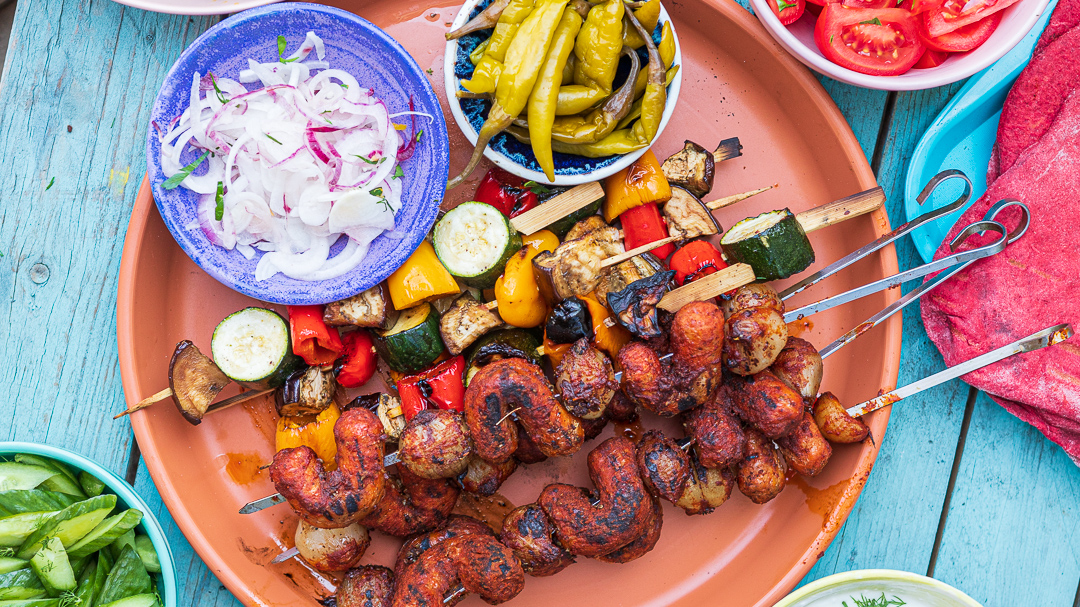 Middle Eastern Meatfree Bbq With Naked Glory Sausages Scott Can Eat